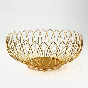 Elegant Metal Wire Bowl For Fruit <b>Storage</b> Kitchen Organizer Basket Decorative Dining Table Centerpiece Use - Product Image 1
