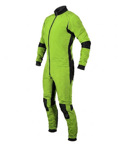 Traje de cuerpo entero verde para hombre EKIN IMPEX con detalles negros y cremallera frontal para paracaidismo de alto rendimiento. - Product Image 4