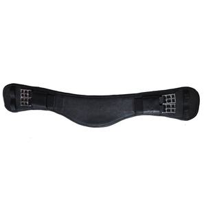 Sangle de cheval en cuir anatomique avec extrémités élastiques, rembourrée, style selle anglaise, boucles en acier inoxydable, modèle FAB International FIG2017 - Product Image 1