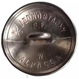 Botón con diseño polaco de 1928, metal blanco, diámetro 25 mm - Product Image 2