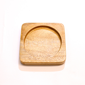 Sous-verre carré en teck écologique, durable, sans peinture ni vernis, sans danger pour les aliments, halal, personnalisable pour la cuisine - Product Image 5