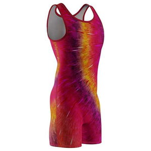 Combinaison de lutte intégrale pour filles en polyamide, avec étiquettes de taille personnalisées, pour double take-down - Product Image 2