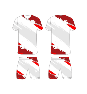 Custom Sublimated Men's Soccer Uniform Set Navy Blue Marble Print V-Neck Jersey Matching Shorts Moisture Wicking All Seasons - Product Image 2