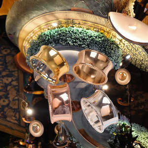 Anillos de Servilleta de Lujo al por Mayor con Cuentas Doradas, Decoración Metálica para Mesa en Bodas, Reuniones Familiares y Celebraciones Festivas - Product Image 2