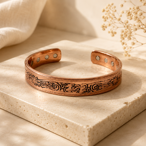 Customizable Geometric Pattern Size Fashion Magnetic Adjustable Cuff Bangles 99.99% Pure <b>Copper</b> Energy <b>Bracelets</b> Healing Men - Product Image 6