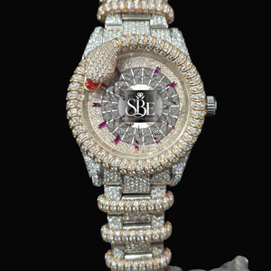 Reloj de Lujo con Diamantes de Imitación Dorados para Hombre, Estilo Casual para Club y Noche, Calidad de Exportación, Disponible a Precio de Exportación - Product Image 1