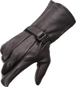 Gants en cuir pour hommes en peau de daim noire OU gants à manchettes doublés thermiquement - Product Image 2