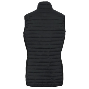 Gilet long matelassé d'hiver personnalisé avec logo, vêtement d'extérieur streetwear, manteau sans manches rembourré pour femme - Product Image 5