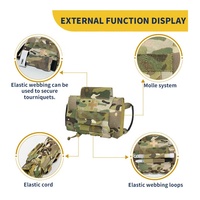 Trousse médicale de premiers secours polyvalente pour activités de plein air, avec système de tirage rapide pour survie d'urgence, camping et chasse