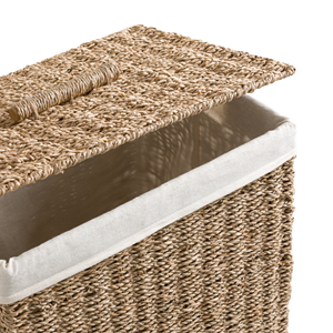 Panier en jonc de mer de style rustique haut de gamme avec couvercle, panier en jonc de mer tissé à la main pour salle de bain et cuisine, vente en gros du Vietnam - Product Image 6