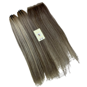 Extensiones de Cabello Humano Natural Liso con Reflejos, Doble Trama, Cabello Vietnamita al por Mayor - Product Image 1