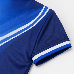 เสื้อโปโลผู้หญิงสีน้ำเงินกรมท่า แต่งลาย Swoosh สีขาว แห้งเร็ว ระบายอากาศดี แขนสั้น สำหรับเล่นกอล์ฟ รุ่น WPS-0800 - Product Image 5