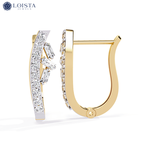 Diamante cultivado en laboratorio, corte brillante redondo, para pendientes de compromiso con certificado IGI, joyería de lujo para mujer - Product Image 1