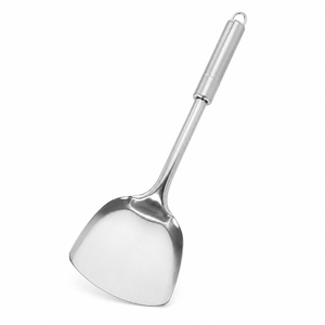 Spatule de cuisine en acier inoxydable avec manche résistant à la chaleur, spatule de wok en métal pour la cuisine, vente en gros, prix le plus bas - Product Image 6