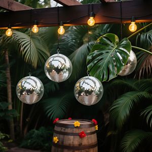 Set di 4 portachiavi con piccole sfere da discoteca da 7 pollici per decorazioni e specchi - Product Image 5