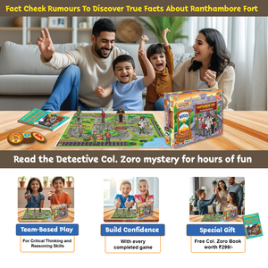 Detective Board Game Reduce to Deduce-Unraveling Ranthambore Fort Myth-Busting on Indian History & Monuments - Product Image 4