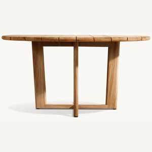 Table ronde en teck, style moderne, en promotion, idéale pour l'extérieur ou la salle à manger. - Product Image 6