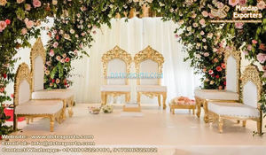 Sillas Mandap DE BODA indias rústicas y únicas Sillas Mandap elegantes fabricadas por DST EXPORTS Sillas de Ceremonia de matrimonio hindú - Product Image 5