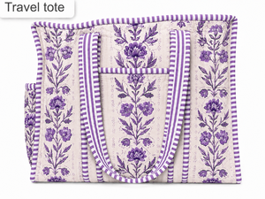 Sac fourre-tout spacieux en toile de coton imprimée PNM pour femme, idéal pour le shopping et la maison, expédié de Delhi - Product Image 3