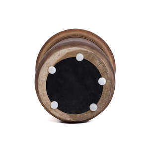 Mesa Auxiliar Redonda de Madera de Teca Sólida de Primera Calidad, Taburete Decorativo Hecho a Mano para Muebles de Villas Tropicales, Resorts y Cafés - Product Image 6