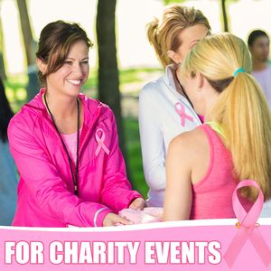 150 épingles de sûreté roses avec ruban, broches de sensibilisation au cancer du sein pour femmes et filles, pour les événements caritatifs, les événements sociaux et les fêtes de bien-être - Product Image 4