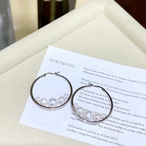 Boucle d'oreille en argent pur style étoile avec perle naturelle, option couleur or et argent, 10-11 micro défauts, boîte cadeau incluse - Product Image 4