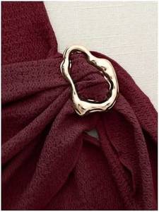 Sangam Textiles Fashion Decorative Metal Scalloped Buckle Rhinestone <b>Pearl</b> Button Clasp for Scarf <b>Belt</b> Shoes Four Seasons - Product Image 2