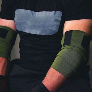 Elbow <b>Wraps</b> (Pair) Strap Squats Weightlifting Powerlifting Leg Press Cross Training Breathable Elasticated 39 Inch Elbow <b>Wrap</b> - Product Image 2