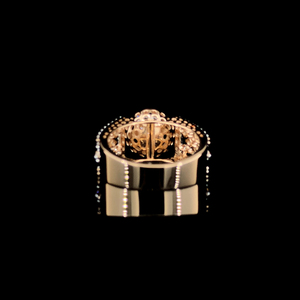 Anillo de Diamante Cultivado en Laboratorio con Halo de Oro Rosa de 14k, Corte Brillante Redondo, Regalo de Compromiso y Aniversario para Mujer - Product Image 3