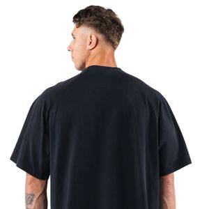 เสื้อยืดโอเวอร์ไซส์สีดำสำหรับผู้ชาย ผ้าฝ้ายพรีเมียม คอกลม ทรงหลวม สไตล์ลำลอง สตรีทแวร์ ชุดลำลองสำหรับชีวิตประจำวัน - Product Image 5