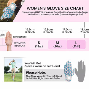 N0VERA INDUSTRIES Gant de golf pour femme main gauche avec marqueur de balle en cuir véritable respirant, logo personnalisé, pour golfeuse droitier, sport - Product Image 6