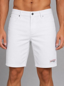 Denim Shorts Stylish Distressed Design Comfortable <b>Stretch</b> Fabric <b>Men</b> Casual Everyday Wear Durable Summer Fashion Bottoms - Product Image 1