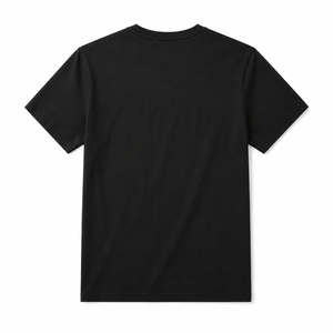 Camiseta Negra de Manga Corta para Hombre con Estampado Geométrico, Cuello Redondo, Corte Regular Informal, Jersey de Algodón Transpirable - Product Image 6