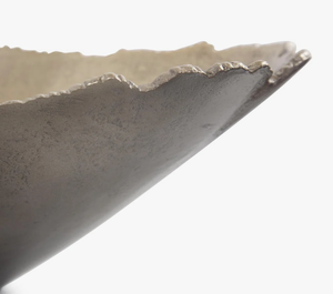Tazón Decorativo de Metal con Forma de Ola Irregular Moderno, Centro de Mesa de Latón Antiguo Texturizado, Tazón para Frutas para Sala de Estar - Product Image 4