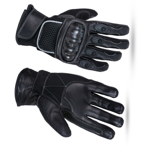 Gants d'équitation d'hiver en cuir noir, respirants, protecteurs, à doigts entiers, unisexes, pour le cyclisme et les voyages en plein air - Product Image 5