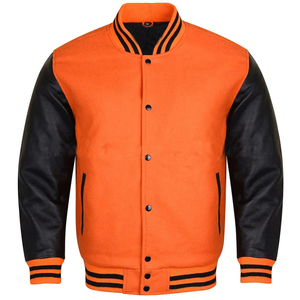 Wholesale Custom Men's Varsity <b>Jackets</b> High Quality with Stand Collar Available in All Colors for <b>Winter</b> - Product Image 5