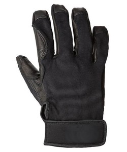 Gants en cuir à doigts entiers, noirs, antidérapants, unisexes, toutes saisons, paume en cuir, idéaux pour l'escalade, l'alpinisme, etc. - Product Image 2