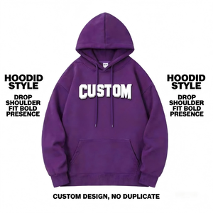 Sudadera con Capucha OEM de Invierno, Manga Larga, Forro Polar de Algodón, Personalizable con Logotipo Bordado e Impresión, Bolsillo Tipo Canguro - Product Image 2