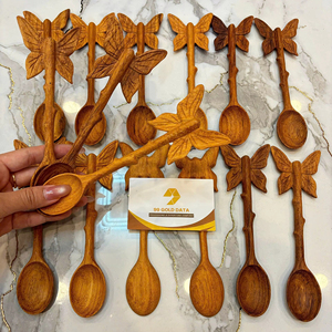 Proveedor de Fábrica en Vietnam, Cuchara de Madera con Mango en Forma de Mariposa, Utensilio de Cocina Natural, Exportación al por Mayor - Product Image 1
