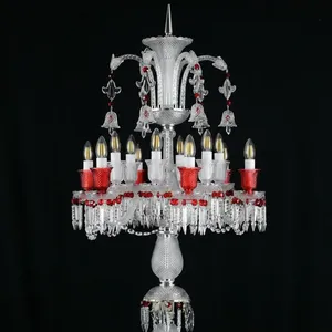 Lampe sur pied en cristal importé à 12 lumières, luminaire décoratif élégant et luxueux pour la maison, l'hôtel, le salon, la chambre à coucher - Product Image 2