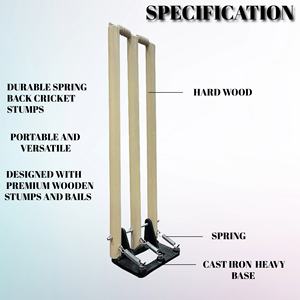 Premium Quality Cricket Wickets Set Durable Wooden Stumps & Bails for Professional Match Play Equipment - Product Image 3