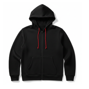 Sudadera con Capucha de Poliéster 100% Transpirable, con Cierre, Color Sólido, Estilo Vintage, para Hombre, Invierno, Servicio OEM al por Mayor, Logotipo Personalizado - Product Image 2