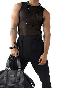 Camiseta Deportiva de Alta Calidad Personalizada sin Mangas con Cuello Redondo, Logotipo al por Mayor, Secado Rápido, Transpirable, de Spandex/Algodón, para Gimnasio y Entrenamiento Muscular - Product Image 5