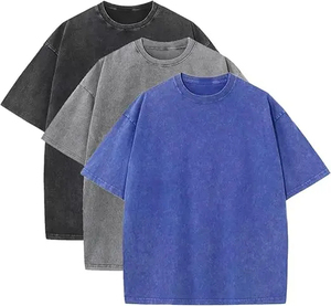 Camiseta Gráfica de Alta Calidad con Estampado DTG Personalizado, Manga Corta, Tejido de Algodón, Corte Recto, Bajo sin Rematar, Lavada, Estilo Boxy para Hombre - Product Image 4