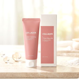 Collagen Foam Cleanser 100ml Facial Cleanser Deep Hydrating Brightening <b>Face</b> Wash OEM Private Label Anti Aging Skincare - Product Image 1