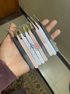 ชุดแหนบต่อขนตาสแตนเลสสีชมพู ปลายแหลม สำหรับมืออาชีพ ป้องกันไฟฟ้าสถิต - Product Image 2