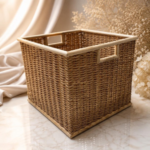 Combo rattan <b>storage</b> baskets nesting laundry baskets <b>kitchen</b> <b>corner</b> bedroom cabinet organization - Product Image 6