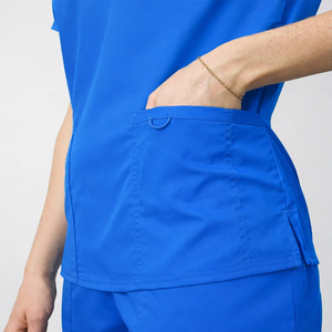 Tenues chirurgicales en gros pour cliniques esthétiques, vêtements de travail pour médecins, uniformes d'infirmière à manches courtes et col en V, pantalons à lacets côtelés - Product Image 5