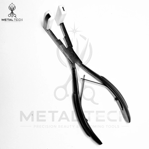 Matte Black Hair Extension <b>Tape</b> Press Pliers, Reinforced Frame Structure, <b>White</b> Silicone Cushion Jaws, Sealing Clamp Tool - Product Image 4
