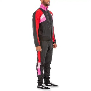 Custom Windbreaker Stacked Pants and Sweatshirts Nylon Tracksuit Men Zip up Polyester Two Piece Wind Break Track Suit for Men's - Product Image 3